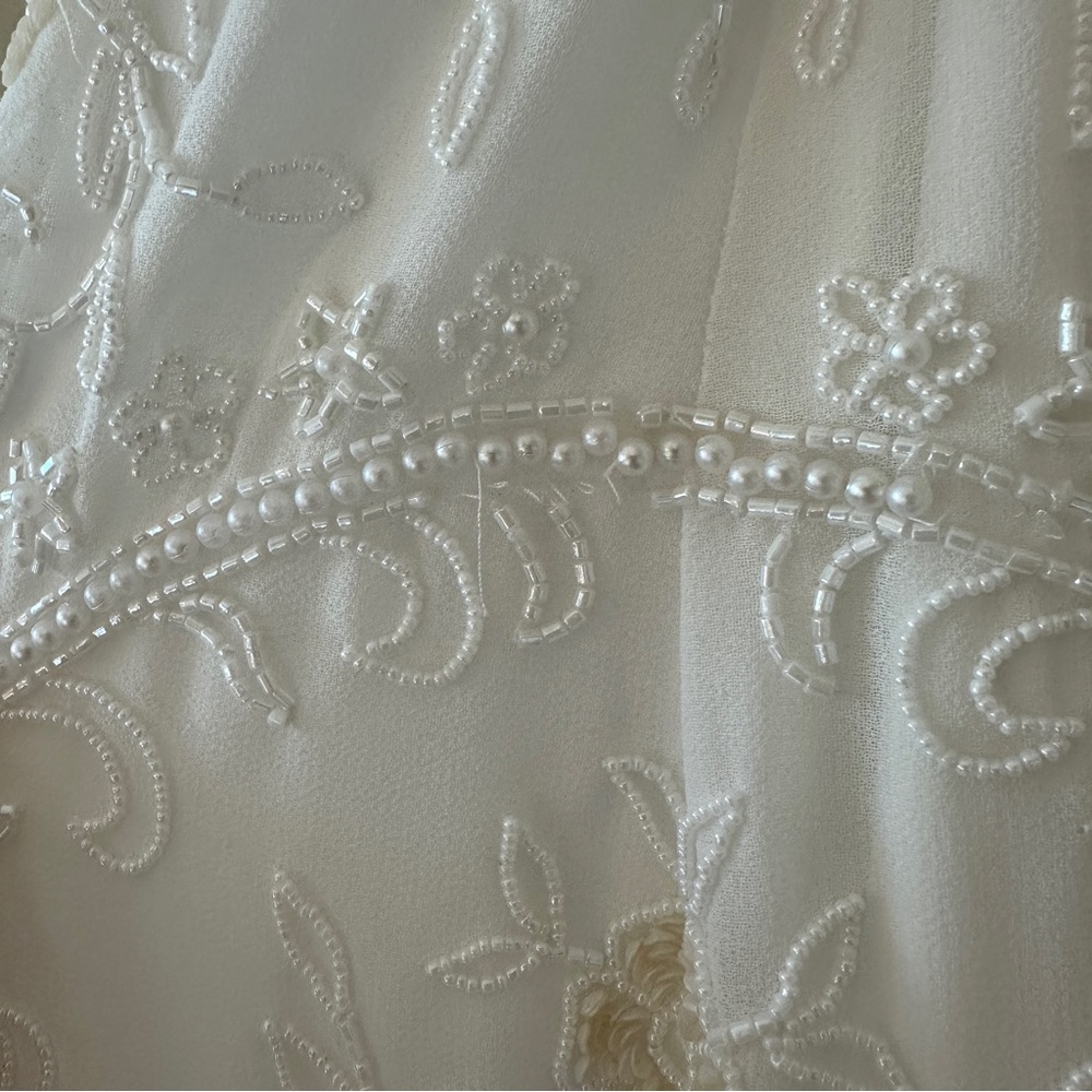 BHLDN White Lace Spaghetti-Strap Wedding Dress - Picture 13 of 16
